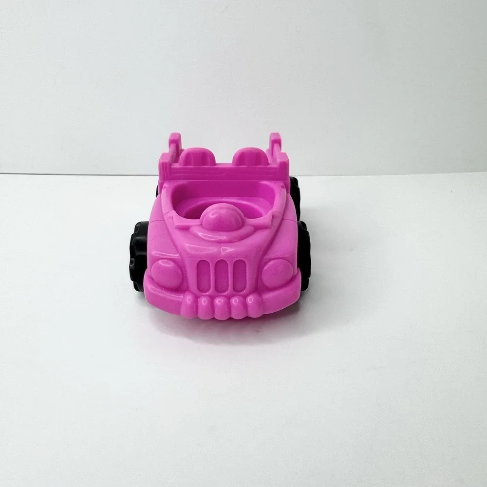 Vintage 2001 Mattel Fisher Price Little People Pink Jeep Truck Off Road Car Toy